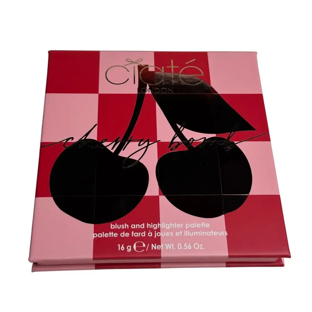 Ciaté London Cherry Bomb Blush And Highlighter Palette Vegan Light Medium‎